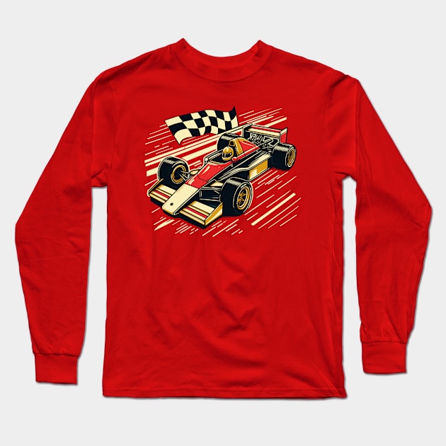 formula 1 racing car Long Sleeve T-Shirt by Mpd Art